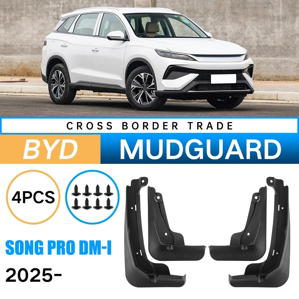 Car Auto Mud Flaps Splash Guards Fender Mudguard  for BYD Song Pro DM-i 2025 Anti Sand Anti Gravel Road Defender