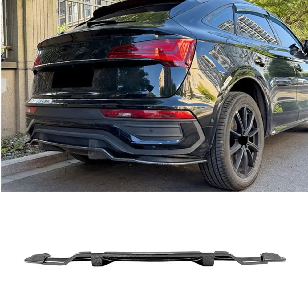 FOR Audi Q5 FY Sline 2021 2022 2023 2024 Car Rear Bumper Diffuser Splitter Spoiler Lip Body Kit Tuning