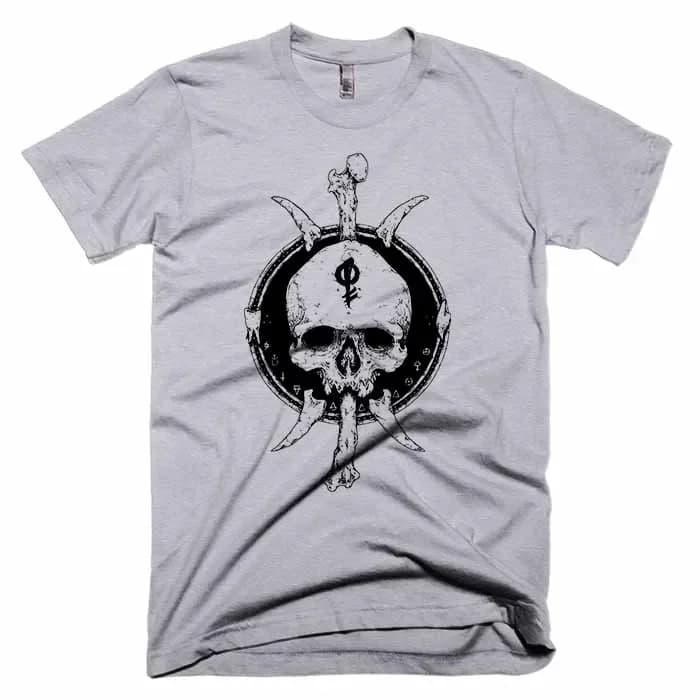 Skull Bones Horror Skeleton Symbol T-Shirt. Summer Cotton Short Sleeve O-Neck Mens T Shirt New S-3XL