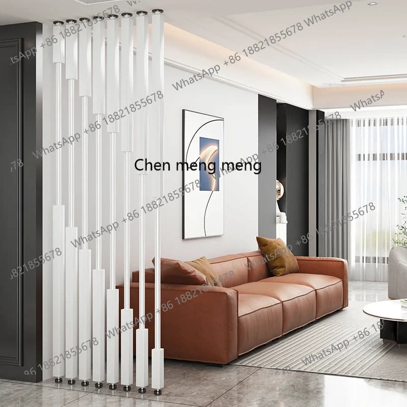 Creative screen partition wall living room decoration simple modern wrought iron entrance column wall