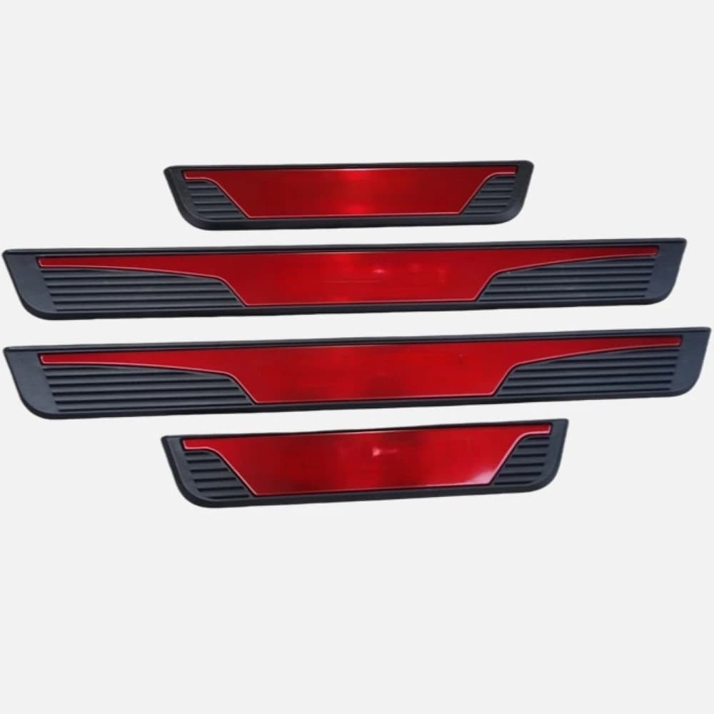 For Toyota Corolla Altis 2014 2015 2016 2017 2018 2019 Car Door Sill Plate Plastic Red Interiors Stylings Accessories Auto Parts
