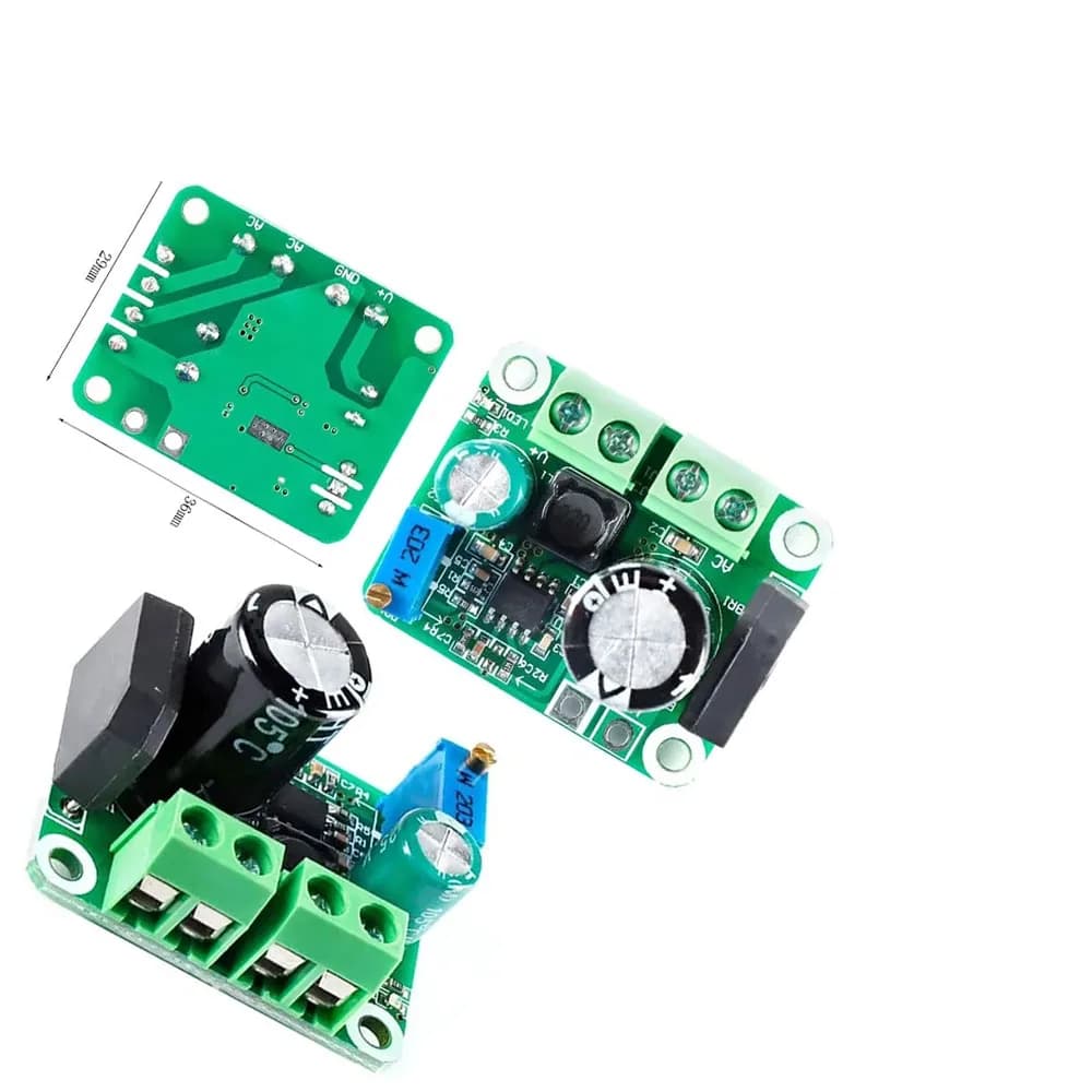 Step-down Converter AC-DC Buck Power Supply Module Adjustable 2A AC 5-20V DC 5-32V to 3.3-18V Regulated with Rectifier Filter