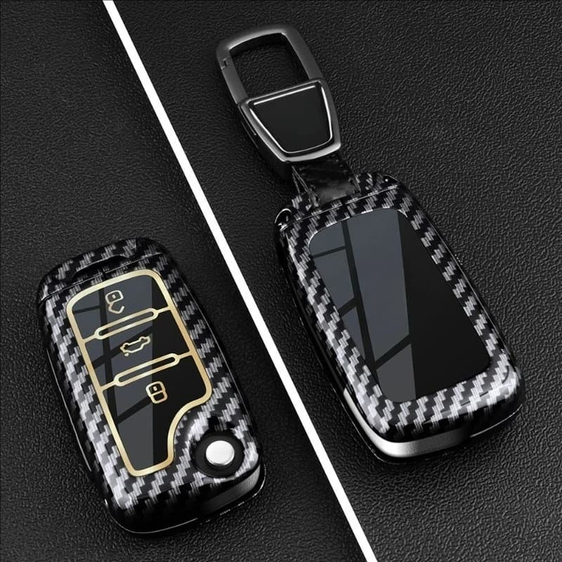 Premium Zinc Alloy Key Cover Case for Volkswagen CC/Magotan/T-ROC/Tayron X/Tharu/Touran/T-Cross/ID.3 - Protective Key Fob Shell