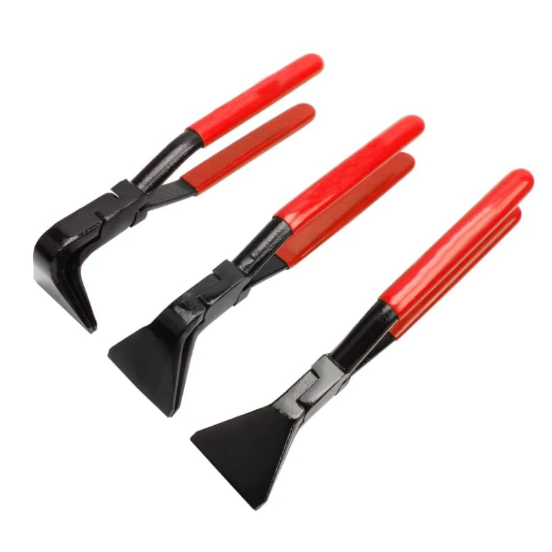 Factory Wholesale Three-piece Forging Folding Pliers Large Head Auto Repair Sheet Metal Pliers Factory Wholesale Three-piece