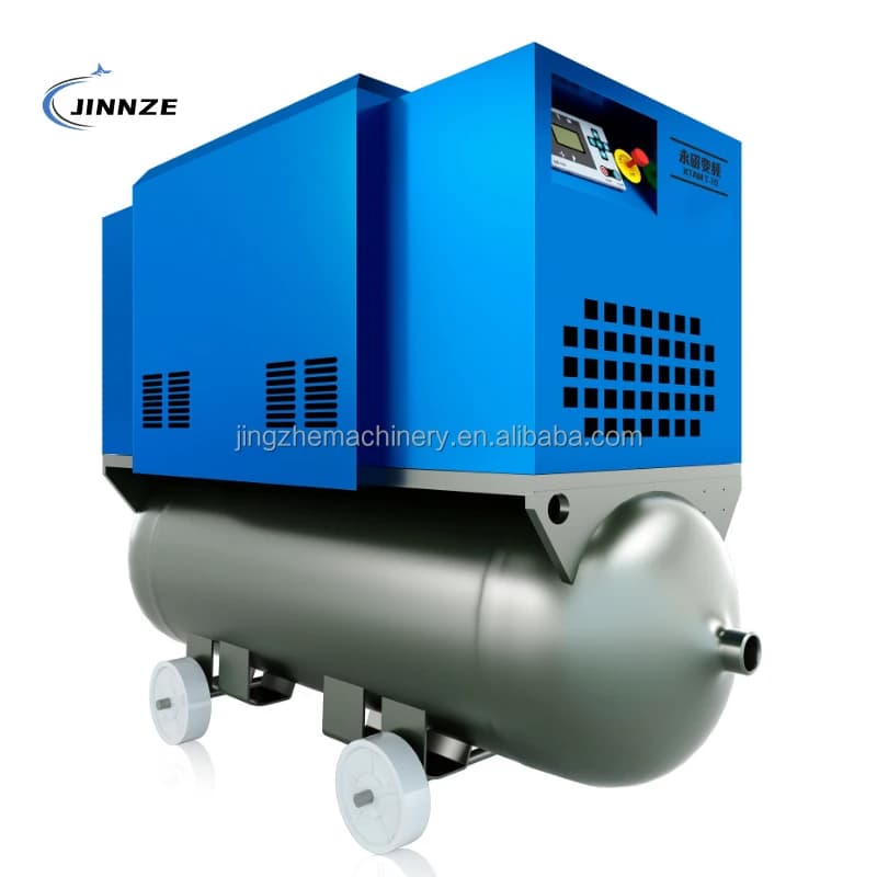 Oil Lubrication Portable Industrial Small Pneumatic Tools Factory Support Customized Single-Phase Screw Air Compressor