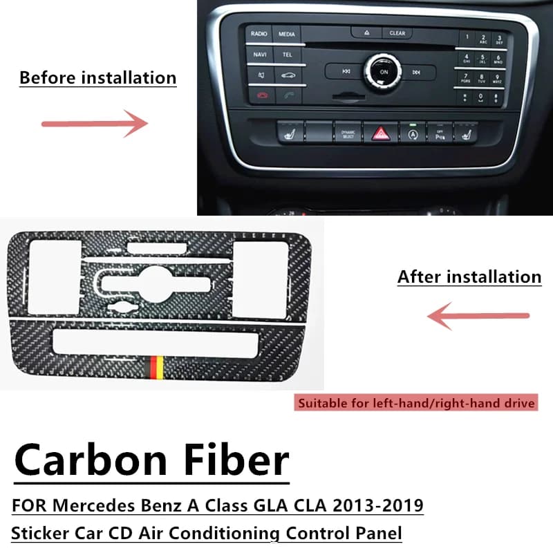 For Mercedes Benz A Class W176 GLA X156 CLA Accessories Car Interior Air Conditioning CD Console Panel Cover Trim Car Styling