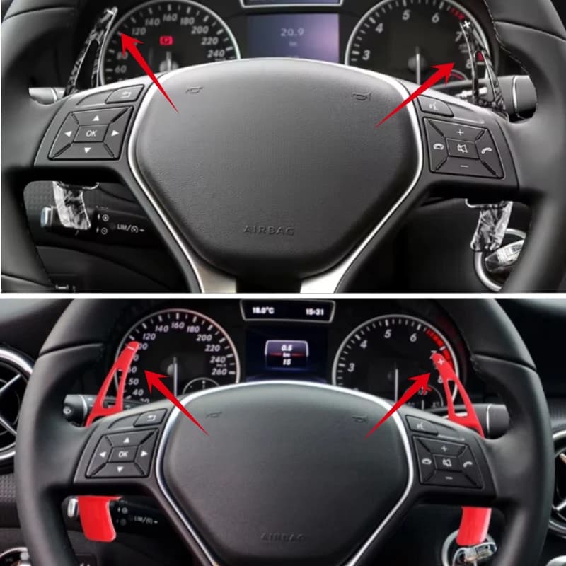 Car Steering Wheel Paddle Shift Extension Shifters DSG For Mercedes Benz A B E M Class W176 W246 W212 W213 W166 GLK SLK