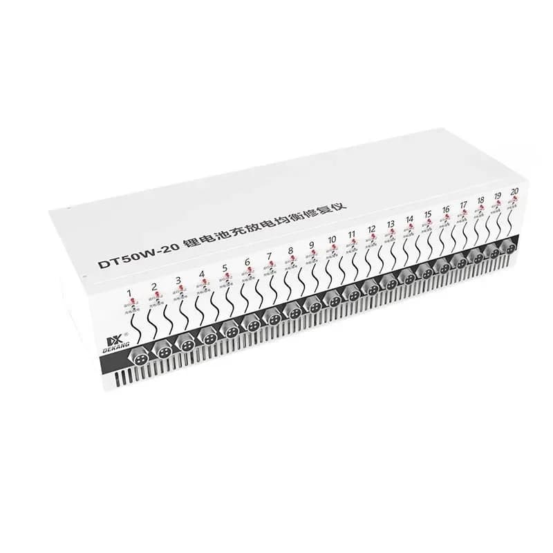 Discharge integrated machine detector equalizer measuring capacity