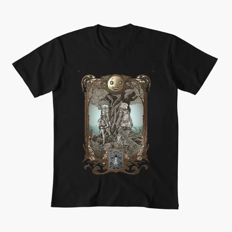 2B NieR Automata Yorh No. 2 Type B Anime T-shirt for Gamer 0607 Waifu Girl Cyber Punk Graphic Clothes Y2K Tee US Size Tops S-6XL