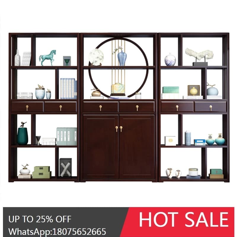 RWJ Solid Wood Antique Shelf Duobao Pavilion Shelf Antique Display Stand Crafts Holder