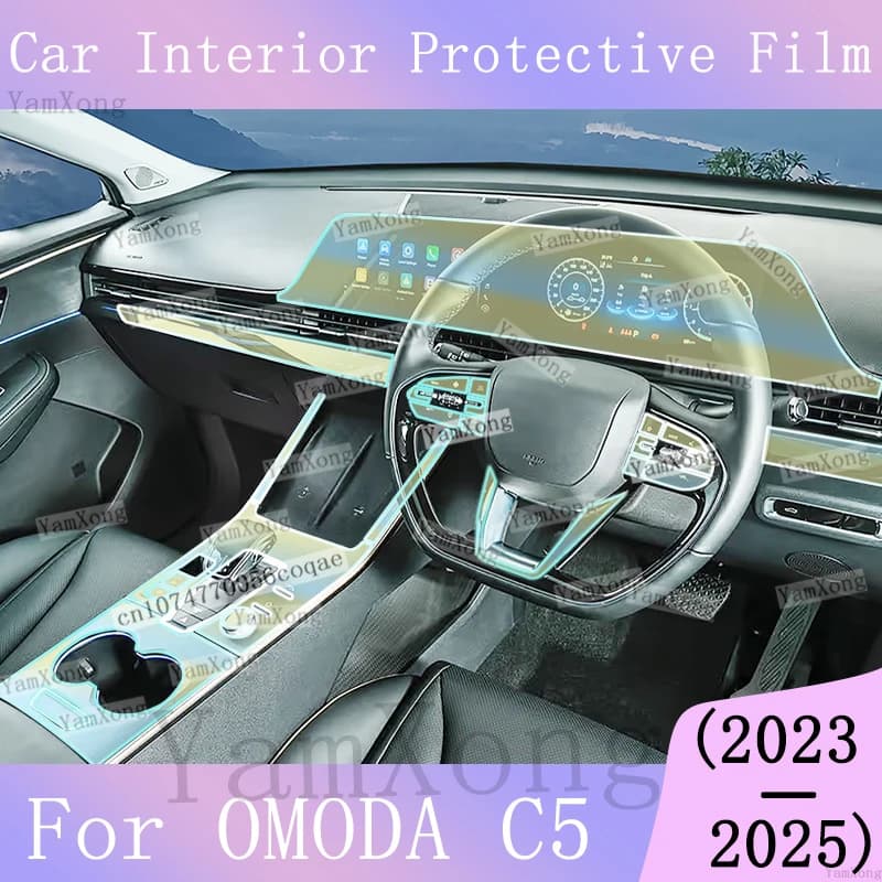 For Chery OMODA C5 5 interior Kit Protection Film Navigation Dashboard screen scratch Sticker Center Panel TPU Transparent Film