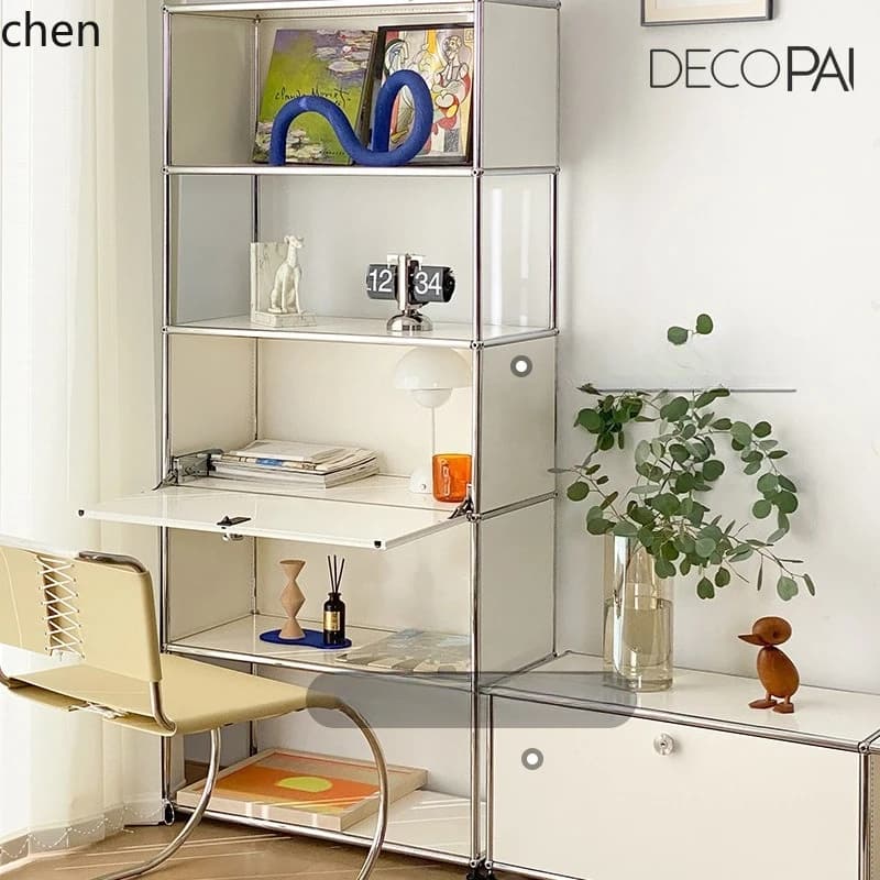 HYS Sideboard Narrow Stainless Steel Drawer Cabinet Living Room Wall-Mounted Storage Cabinet Dining