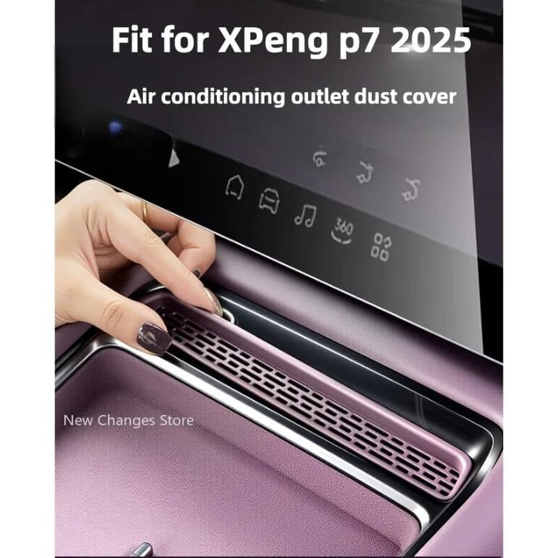 For Xpeng P7 2025 Front and rear Air Conditioning Vent Mask Protective Cover Interior Upgrade Parts
