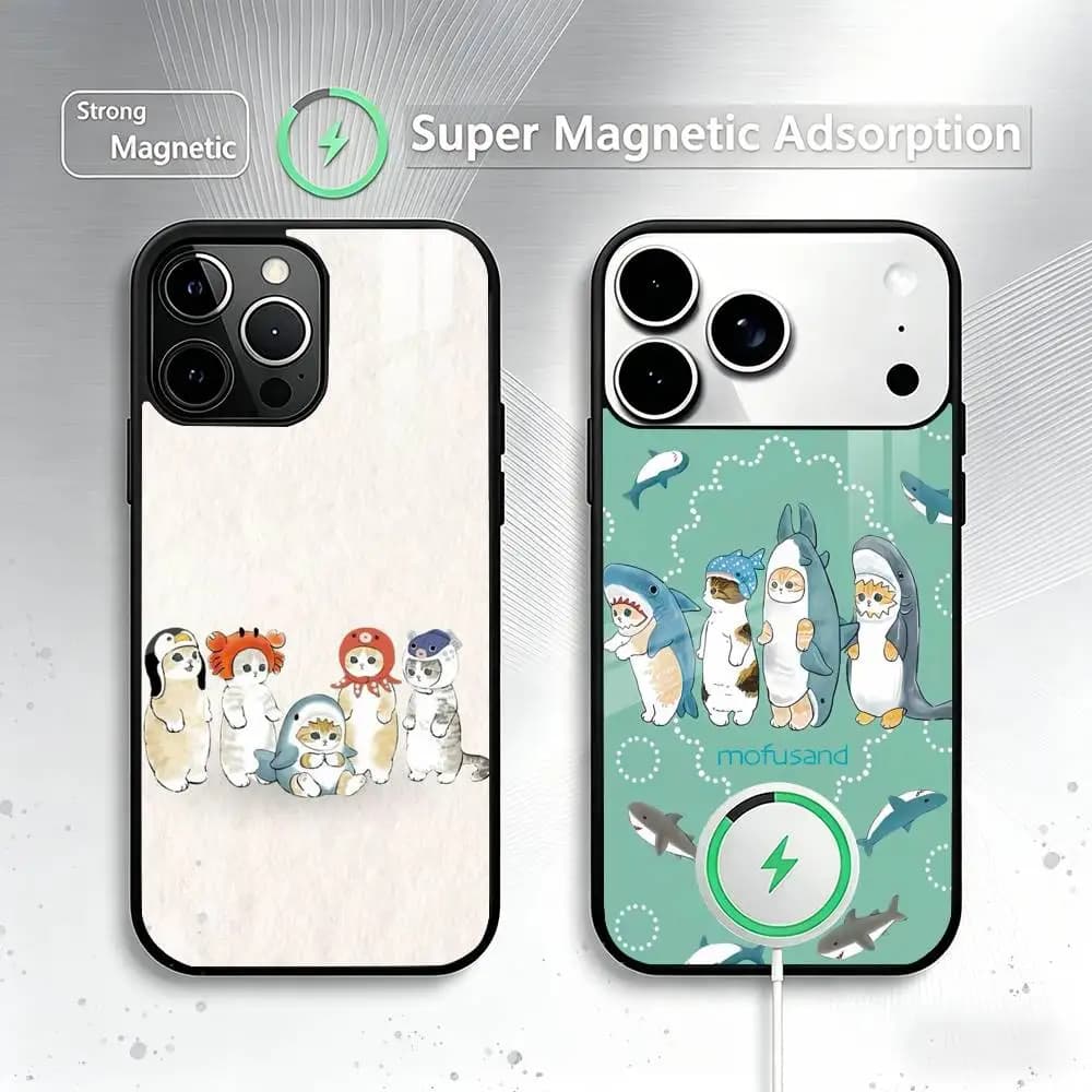 Cute M-Mofusands Phone Case For iPhone17,16,15,14,13,12,11 Plus,Pro Allows magnetic wireless charging