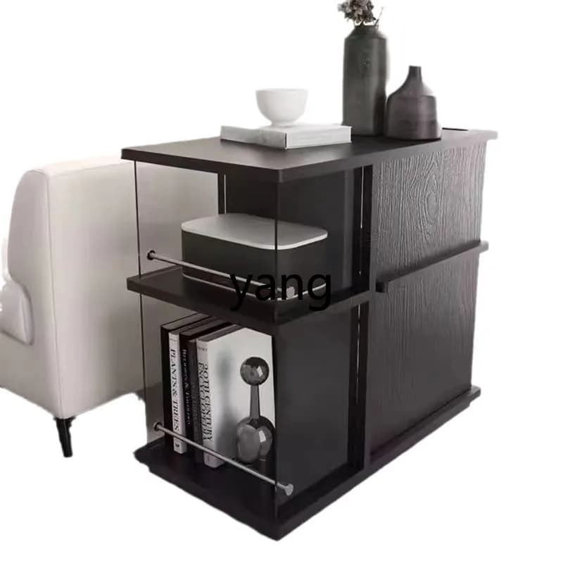 LMM household removable tea cabinet side few with wheels living room sofa side few trolleys