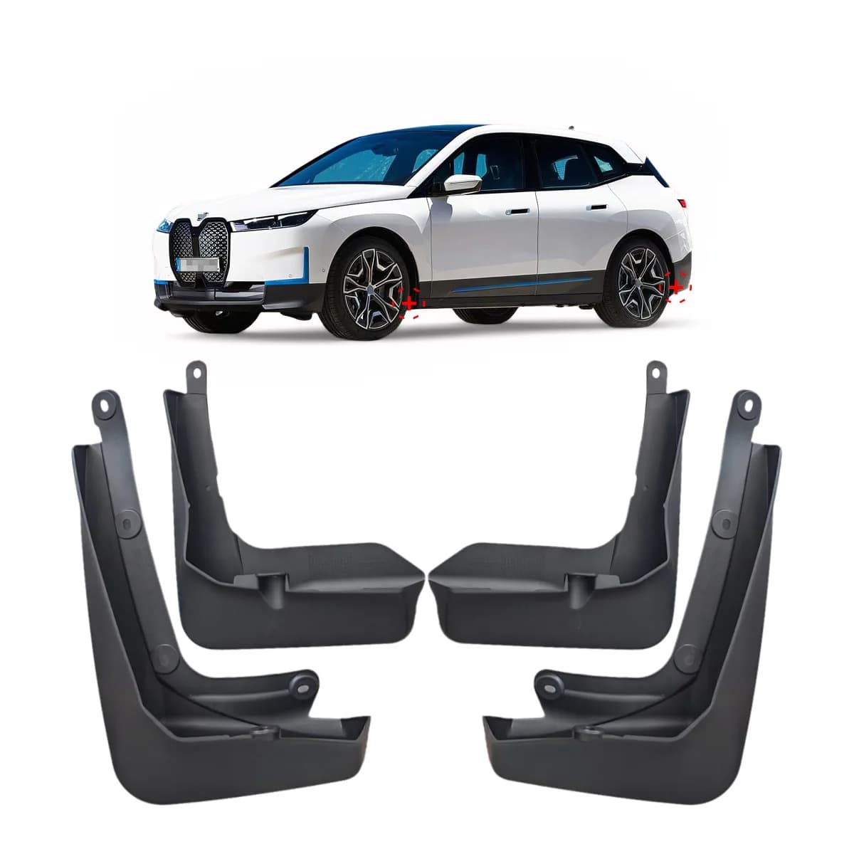 For BMW IX And IX Sprot Mud Flaps Splash Guards For BMW ix Mudguards 4pcs 2021-2026
