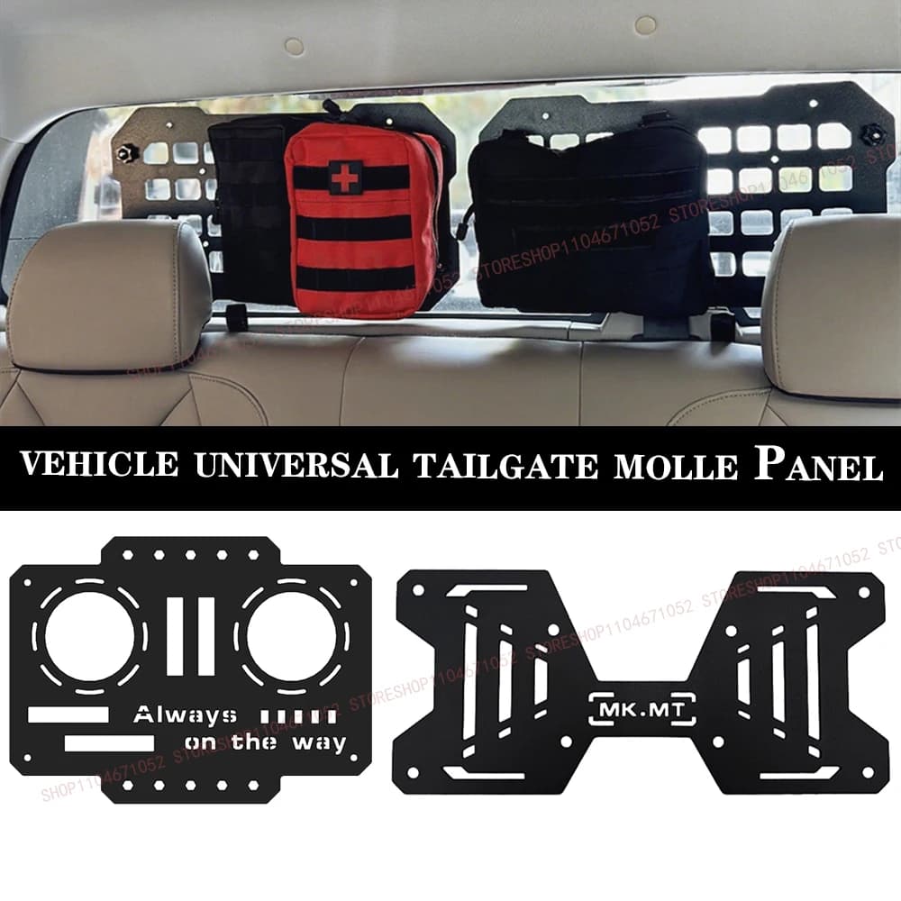 Vehicle Window Organizer Tactical Molle Panel for Modular Storage Universal Pickup Truck Tailgate ABS Alloy Interior Accessories