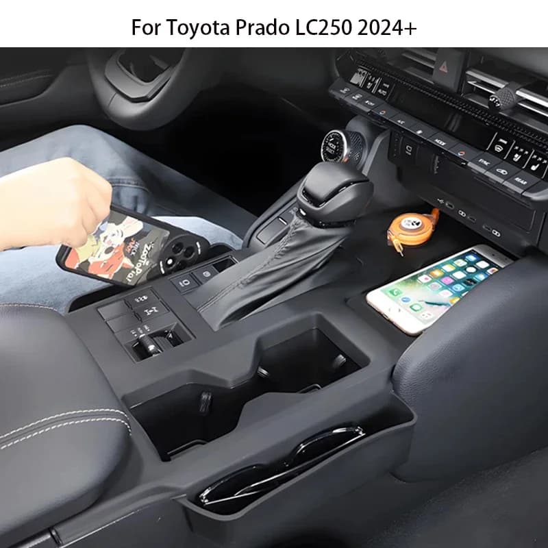 For Toyota Land Cruiser 250 Prado LC250 2024 2025 Central Silicone Mat Cup Holder Armrest Box Storage Box Door Handle Accessory