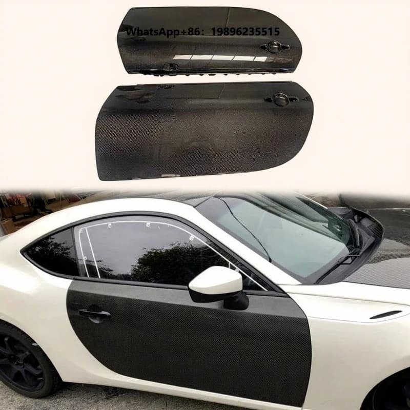 For  GT86 FT86 BRZ 2012-2021 Carbon Fiber Side Out Door Panel Pair