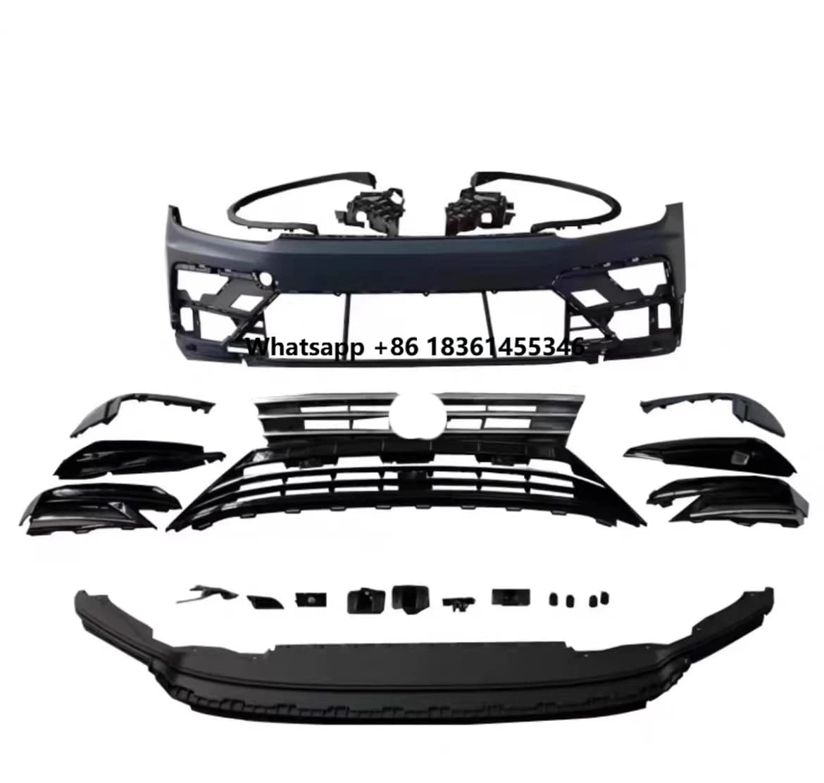 For  vw Tiguan L 2017-2024 modified R-line grill Wheel eyebrow Car Accessories Front bumper Assembly