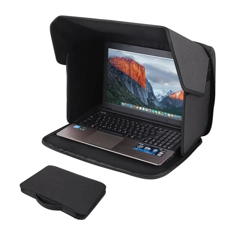 Foldable Portable Laptop Sun‑Shade Hood, Outdoor Notebook Anti‑Glare Privacy Protective Cover