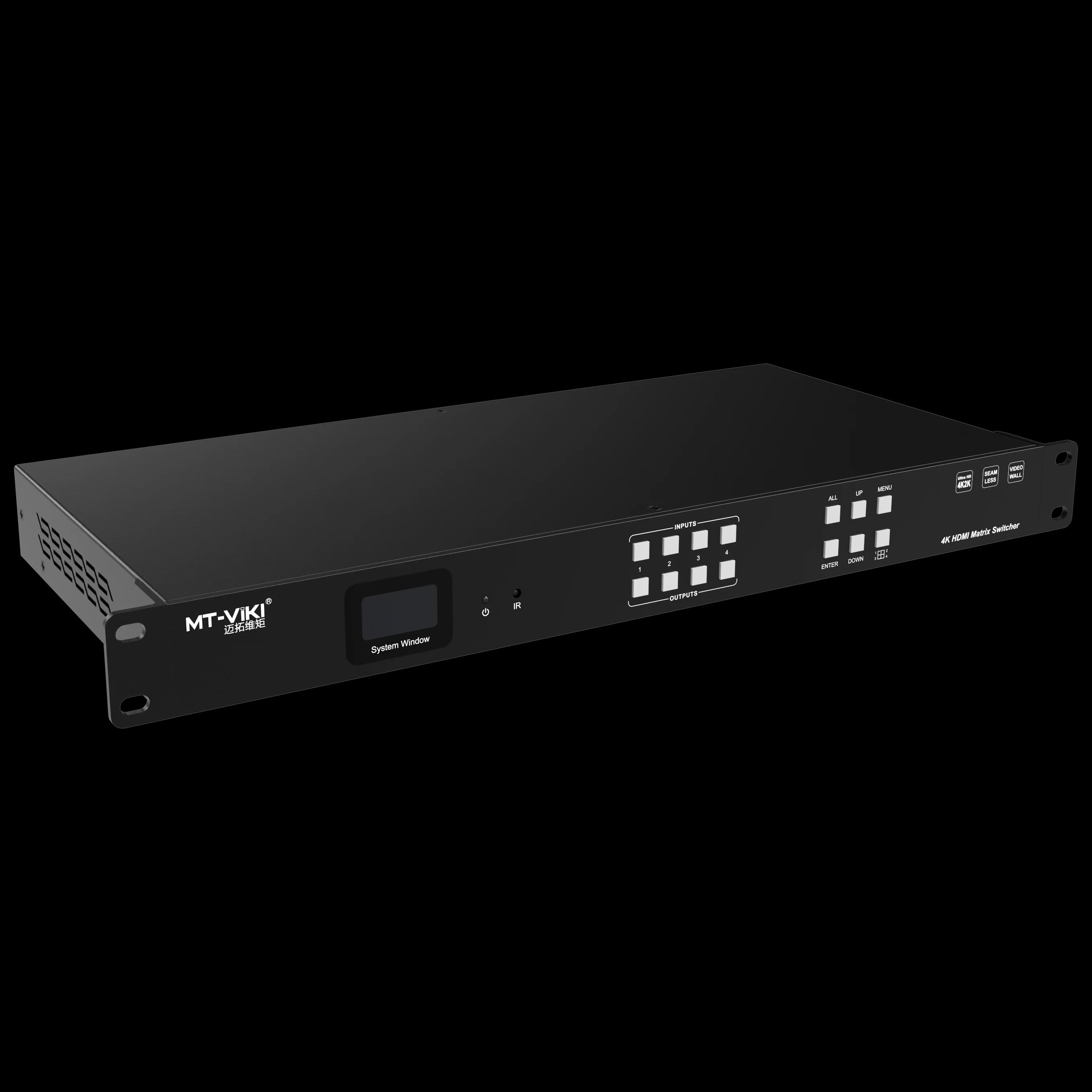 Seamless HDMI Matrix 4x4 4K 30hz HDMI Matrix Switch Support Video Wall Controller 2x2 EDID + Audio