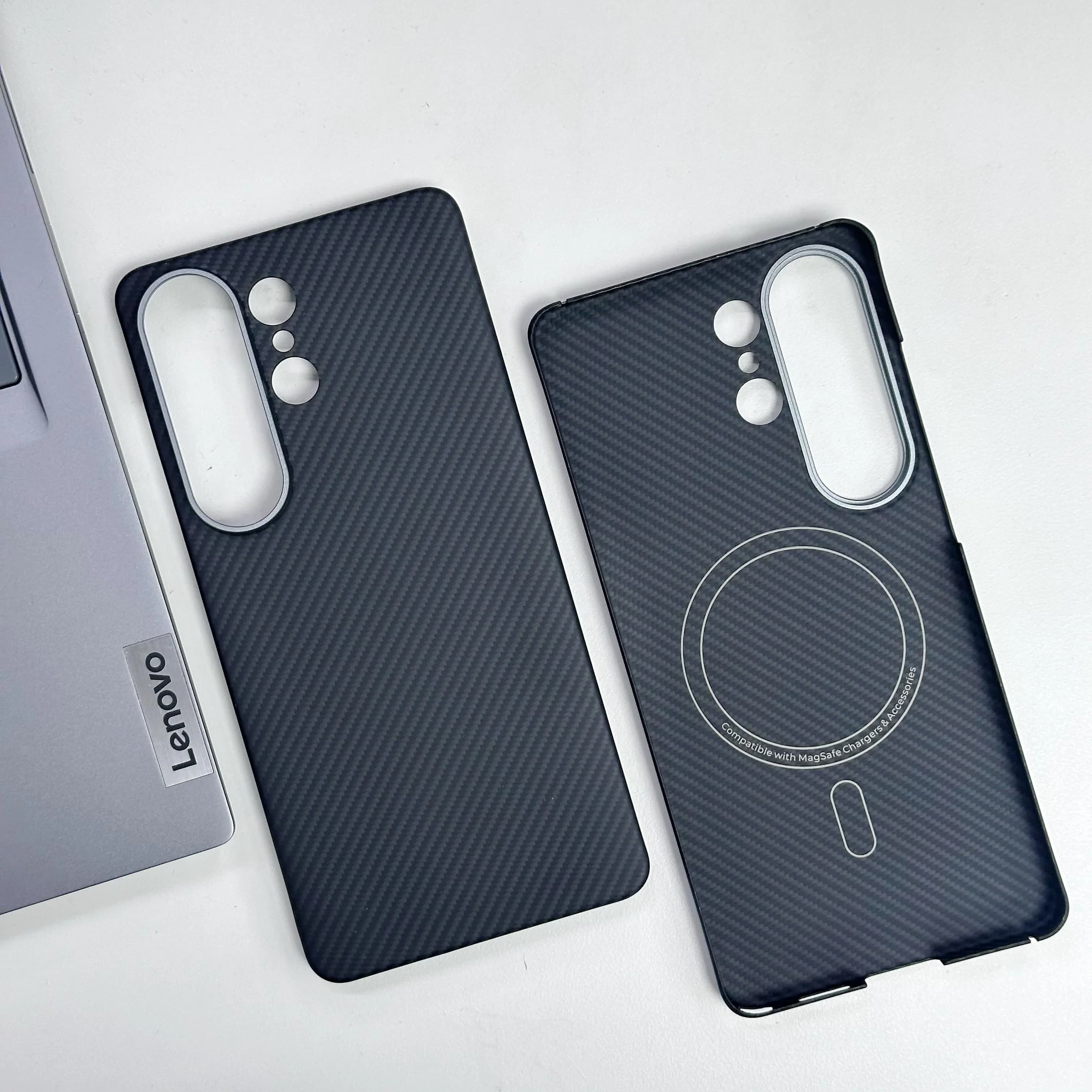 Luxury Magnetic Carbon Fiber Case for Samsung Galaxy S26 Ultra, Real 600D Aramid Cover, Ultra-Thin Matte Finish, Shockproof