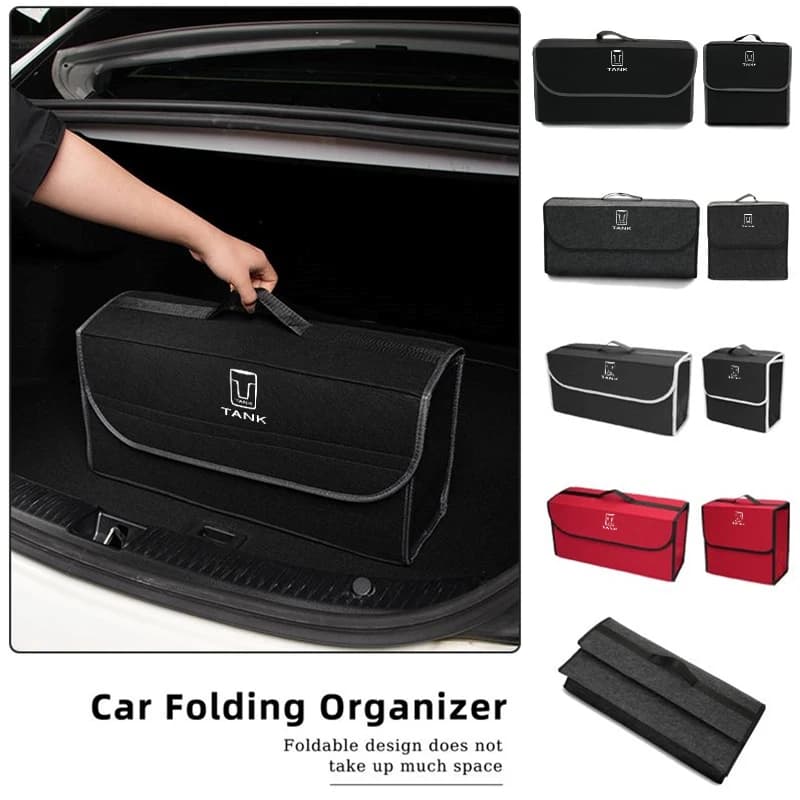 Car Trunk Organizer Box Tailbox Stowing Tidying Storage Bag Accessories For Great Wall GWM Tank 300 Tank500 City 300 Border 400