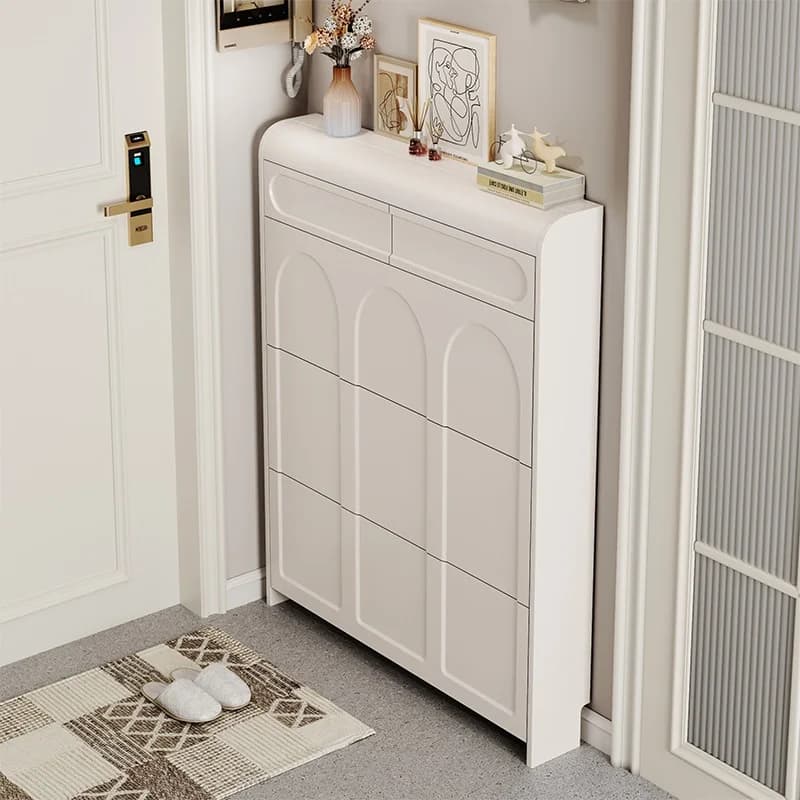White Design Shoe Cabinet Luxury Nordic Accent Living Room Vertical Closets Armables Shoe Shelf Clear Sapateira Room Decorations