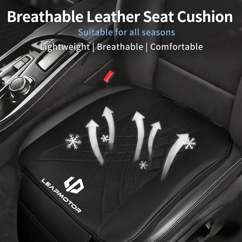Car Front Seat Cushion Universal Leather Pad Mat Protector Auto Accessories For Leapmotor Leap Motor C01 C11 T03 S01 C11 Reev