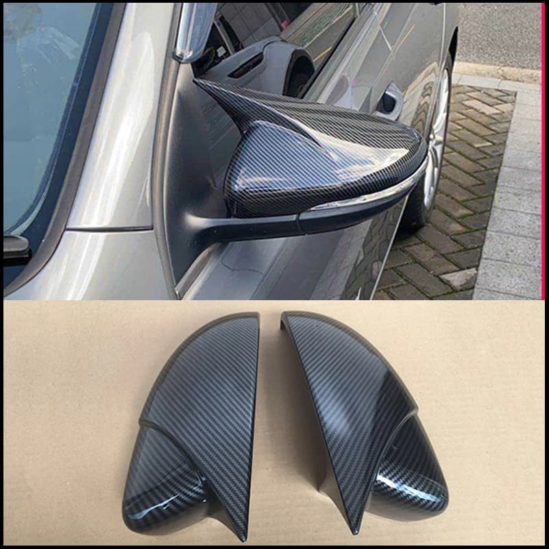 For Volkswagen VW Golf 6 MK6 GTI GTD 2009-2013 Rearview Mirror Cover Caps Sticker Trim With Horn Car Styling Auto Accessories