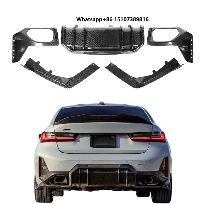 Carbon Fiber FD Style High Quality Exhaust Rear Diffuser Splitter Lip for 3 Series G20 G21 Touring 330i M340i LCI 2023-2025