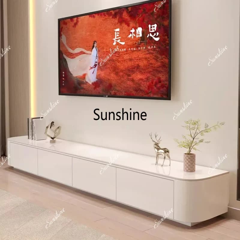 YYYYLiving Room Aesthetic Tv Stand Light Color Modern Drawers Luxury Tv Stand Design Nordic Meuble Television Salon Home Furnitu
