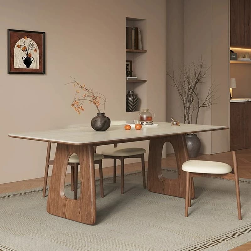 Kitchen Breakfast Nook Dining Tables Square Shelving Patio Side Dining Tables Luxury Retro Mesa Comedor Wabi Sabi Furniture