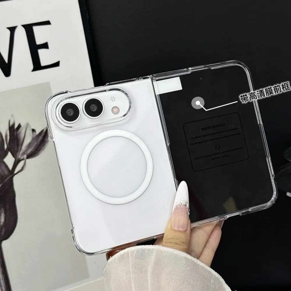 For Iphohne Ultra Transparent MagSafe Magnetic Phone Case Front Protection Film Protective Shockproof Back Cover