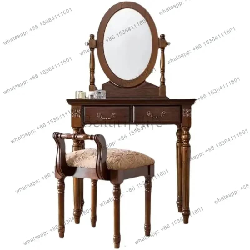 FG40American solid wood dresser modern simple small apartment mini princess bedroom light luxury dressing table