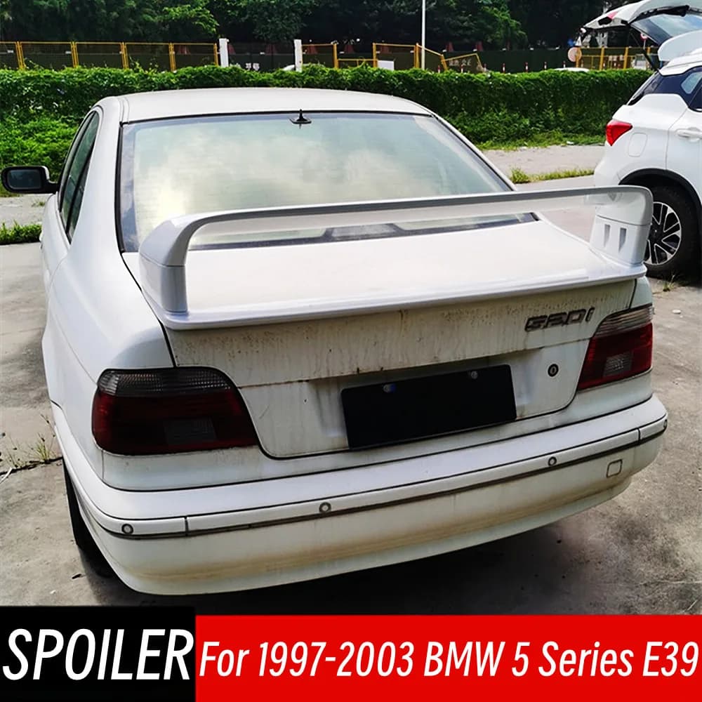 For BMW 5 Series E39 M5 520i 530i 540i 550iXD 1997-2003 Rear Trunk Lid Spoiler Wings Car Exterior Black Carbon Tuning Accessorie