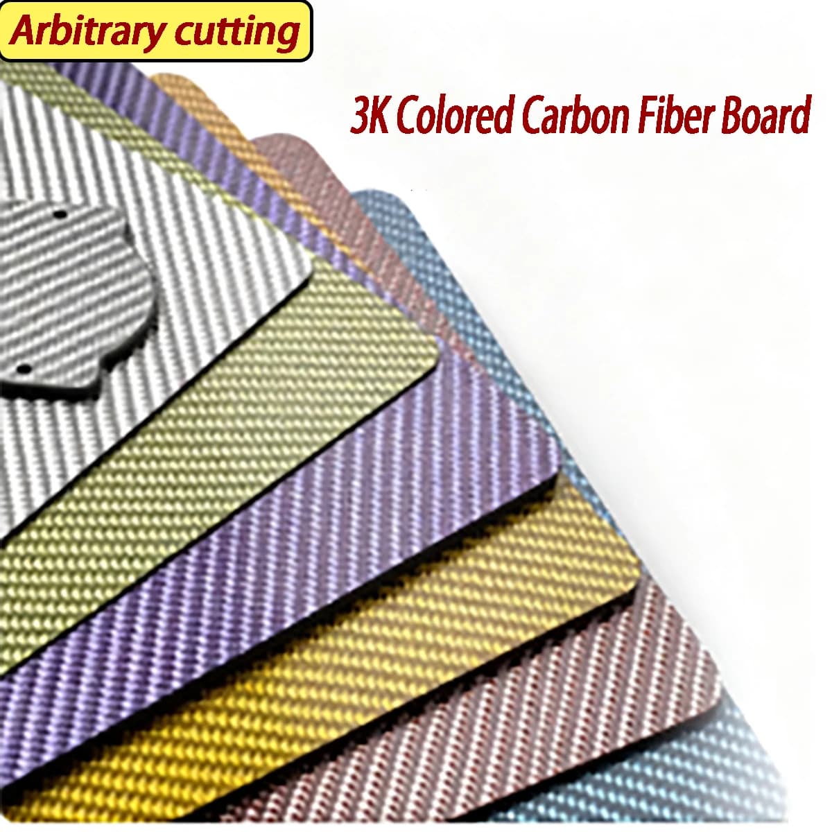 3K Colored Carbon Board 400x500mm Drone Carbon Fiber Board Spare Parts Thickness=0.8/1/1.5/2/3/4/5/6/8/10mm