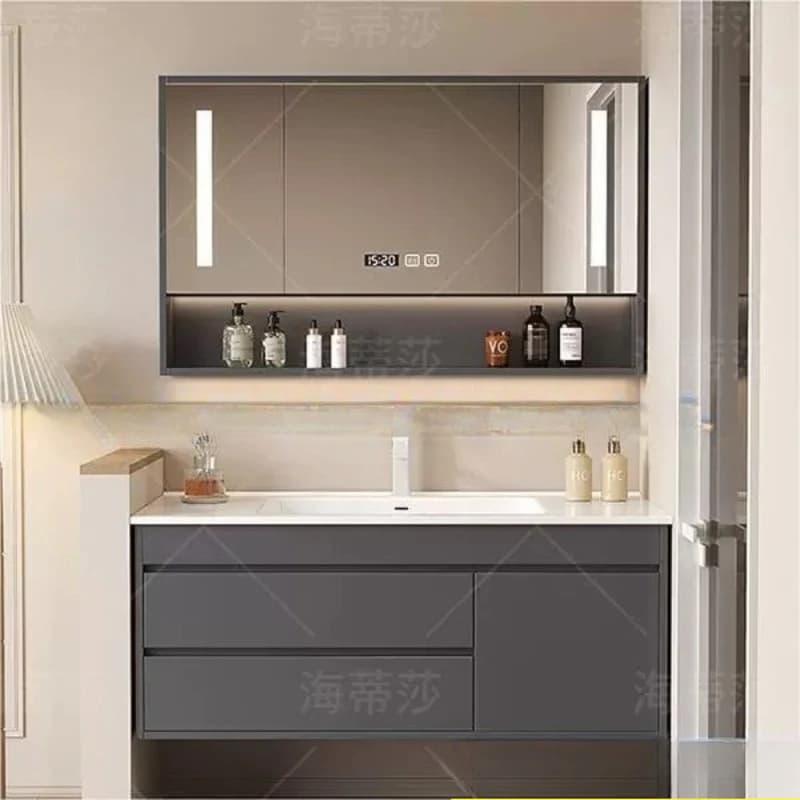 Decorations Wall Bathroom Cabinet Shelves Over Mirror Organizer Storage Cupboard Makeup Drawers Archivadores Trendy Furniture