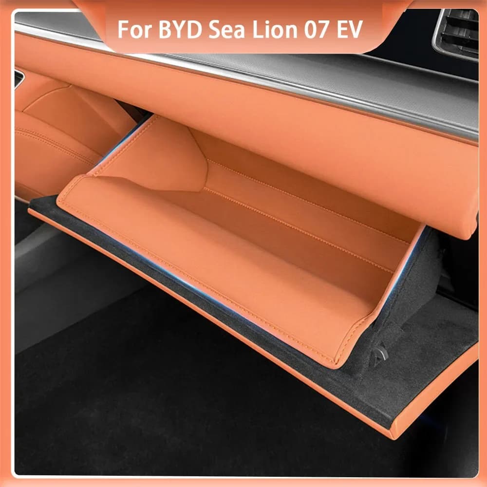 For BYD Sea Lion 07 EV Passenger Glove Box Storage Compartment Cushion Storage Bag Decorative Car Interior Accessories