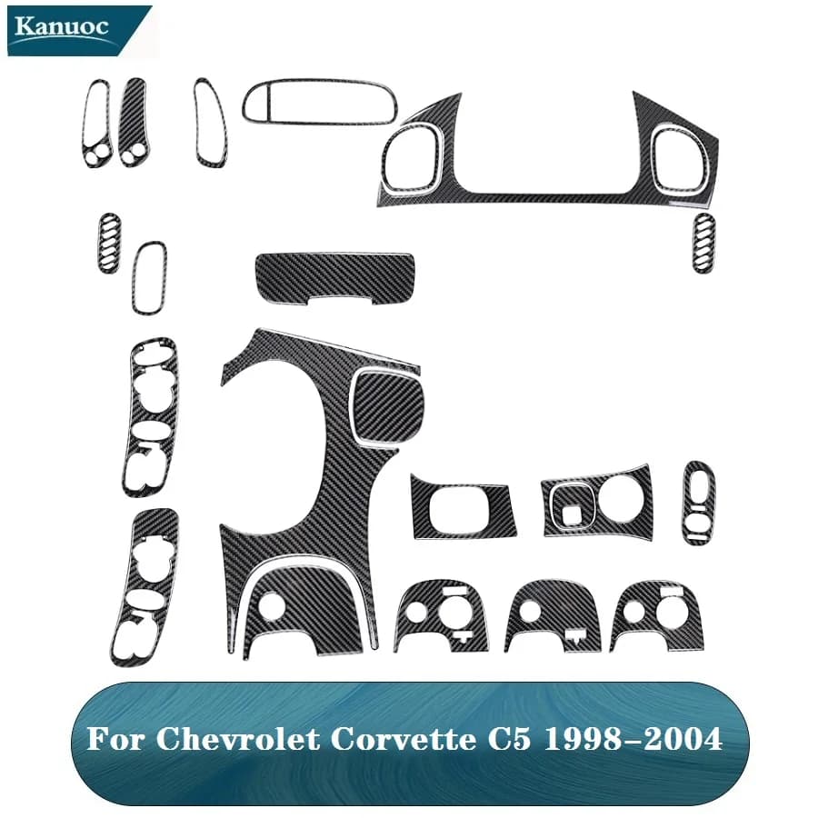Interior Decorative Car Accessories For Chevrolet Corvette C5 1998-2004 Carbon Fiber Car Stickers