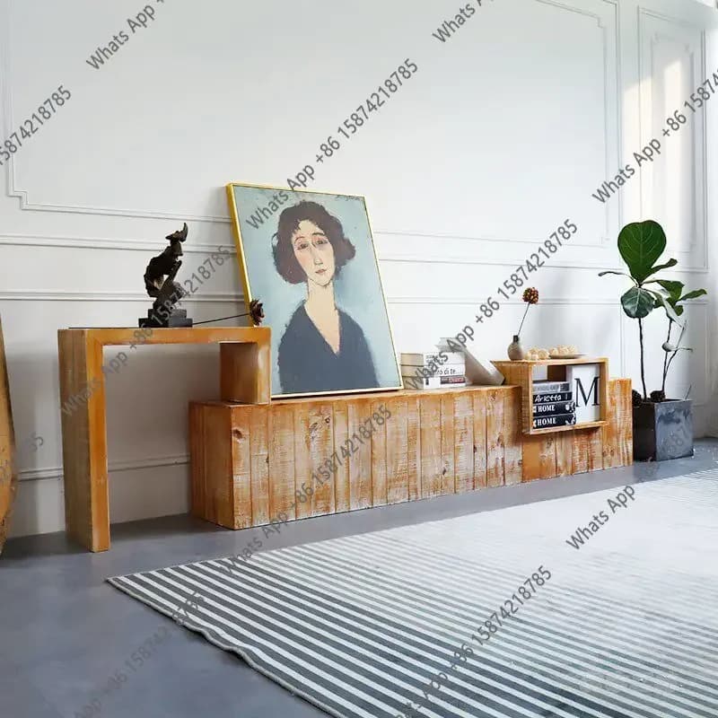 X65 Nordic Simple Modern Pure Solid Wood Creative Home TV Cabinet Audition Cabinet Video Cabinet Living Room TV Customization