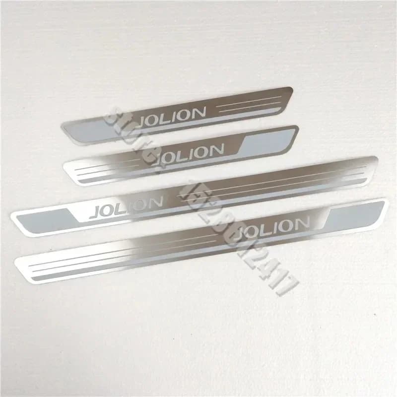 Aksesori Mobil Untuk For 2021 2022 Haval JOLION Aksesori Mobil Baja Antikarat Pelat Lecet Ambang Pintu/stiker Pelindung Pintu