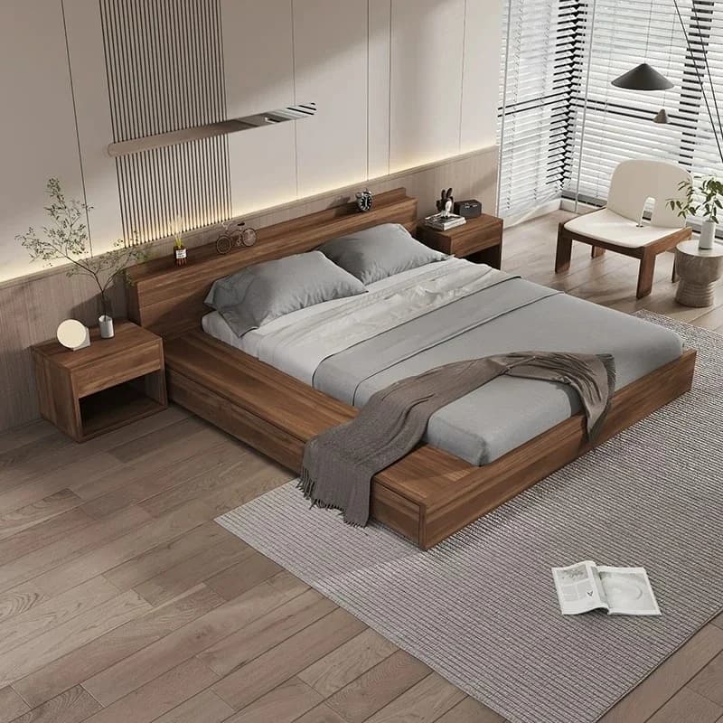 Japanese Loft Bedroom Beds 180x200 Unique Queen Kids Storage Luxury Italian Bedroom Beds Tatami Platform Full Set Furniture