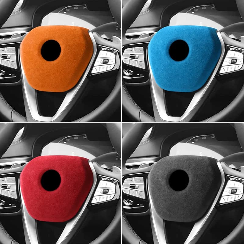 Made of Alcantara For BMW G-Chassis Steering Wheel Panel Cover Boot Trim Car Interior Tuning Accessories  Anti Scratch Decoratio
