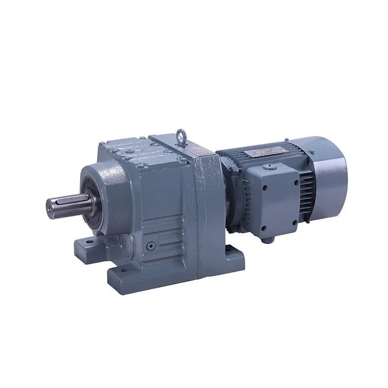 Geared motor, helical gear reducer
