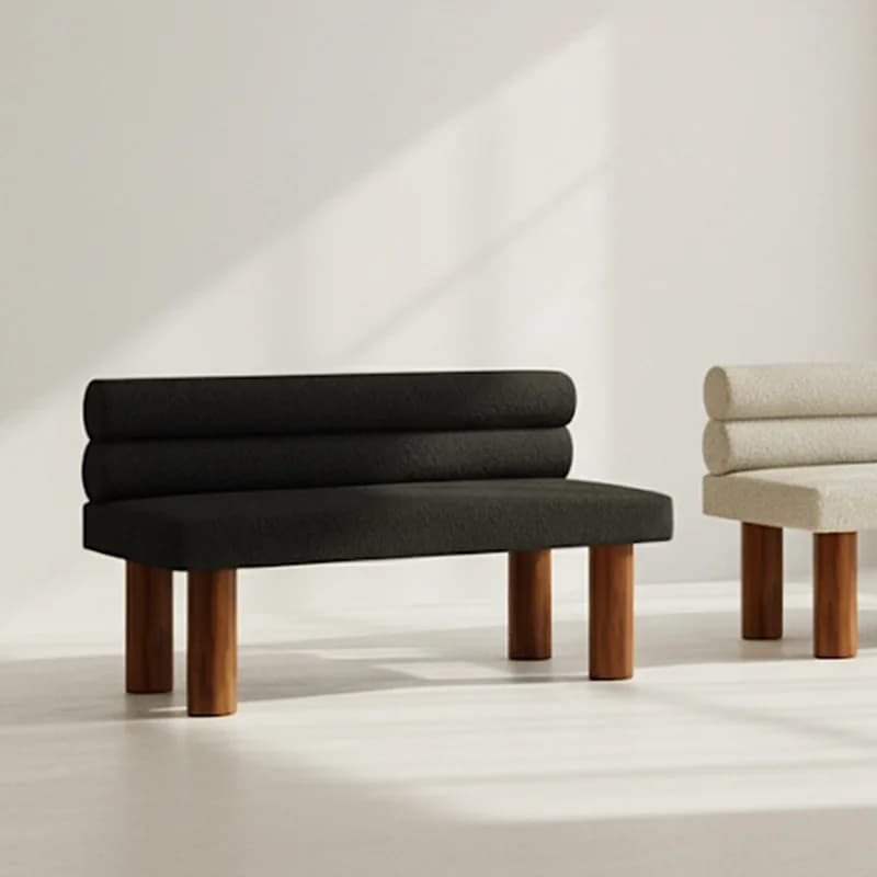 HYS Hanyo Furniture Solid Wood Strip Stool Restaurant Sofa Wabi Sabi B & B Home Door Backrest Shoe Change Stool Log