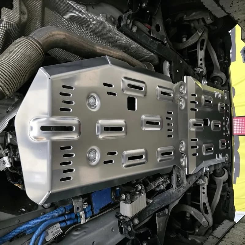 Lightweight 8mm Al-Mg Alloy Silvery Chassis Guard for 5 HEV 2.0T (2022-) Engine Skid Plate Underbody