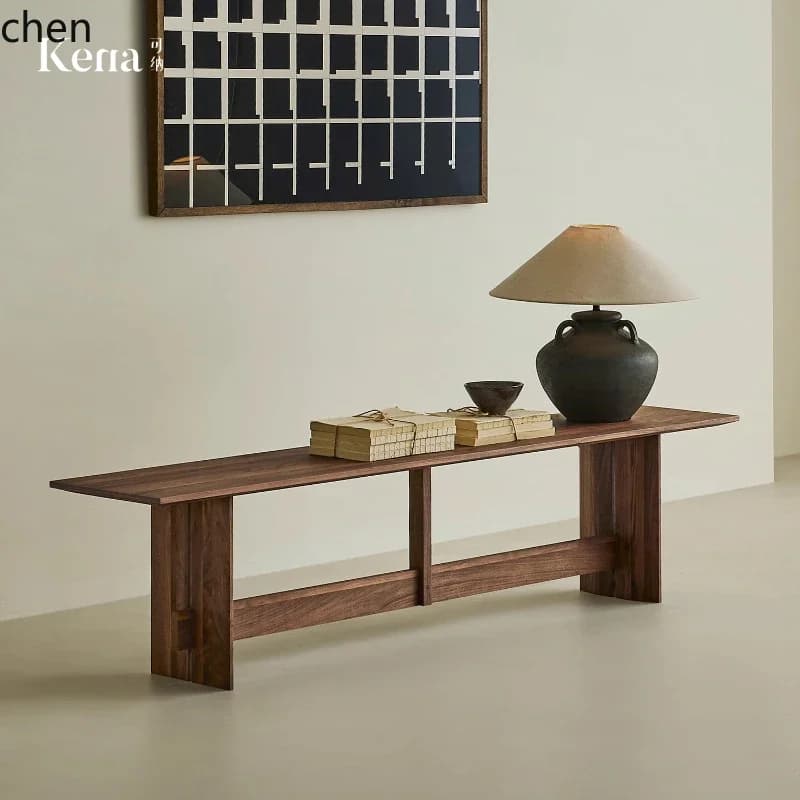 a2 black walnut solid wood modern simple wabi sabi retro home bench