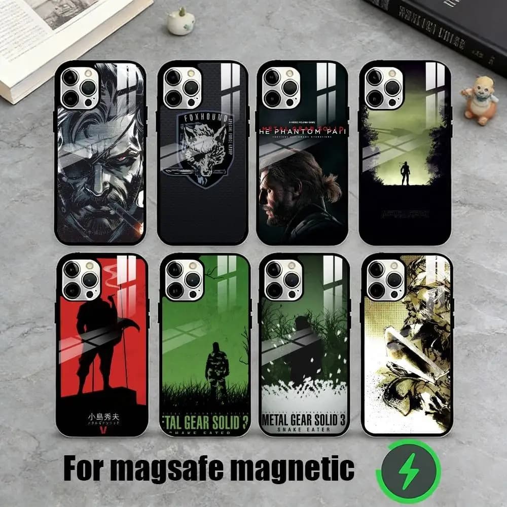 M-Metal Gear Solid Logo Graphic   Phone Case For iPhone17,16,15,14,13,12,11 Plus,Pro Magnetic with Magsafe Wireless Charging